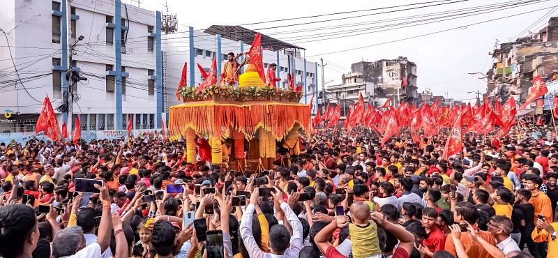 गहवामाईको ११ औं वार्षिकोत्सवमा निकालिएको रथयात्रा यस्तो रह्यो !